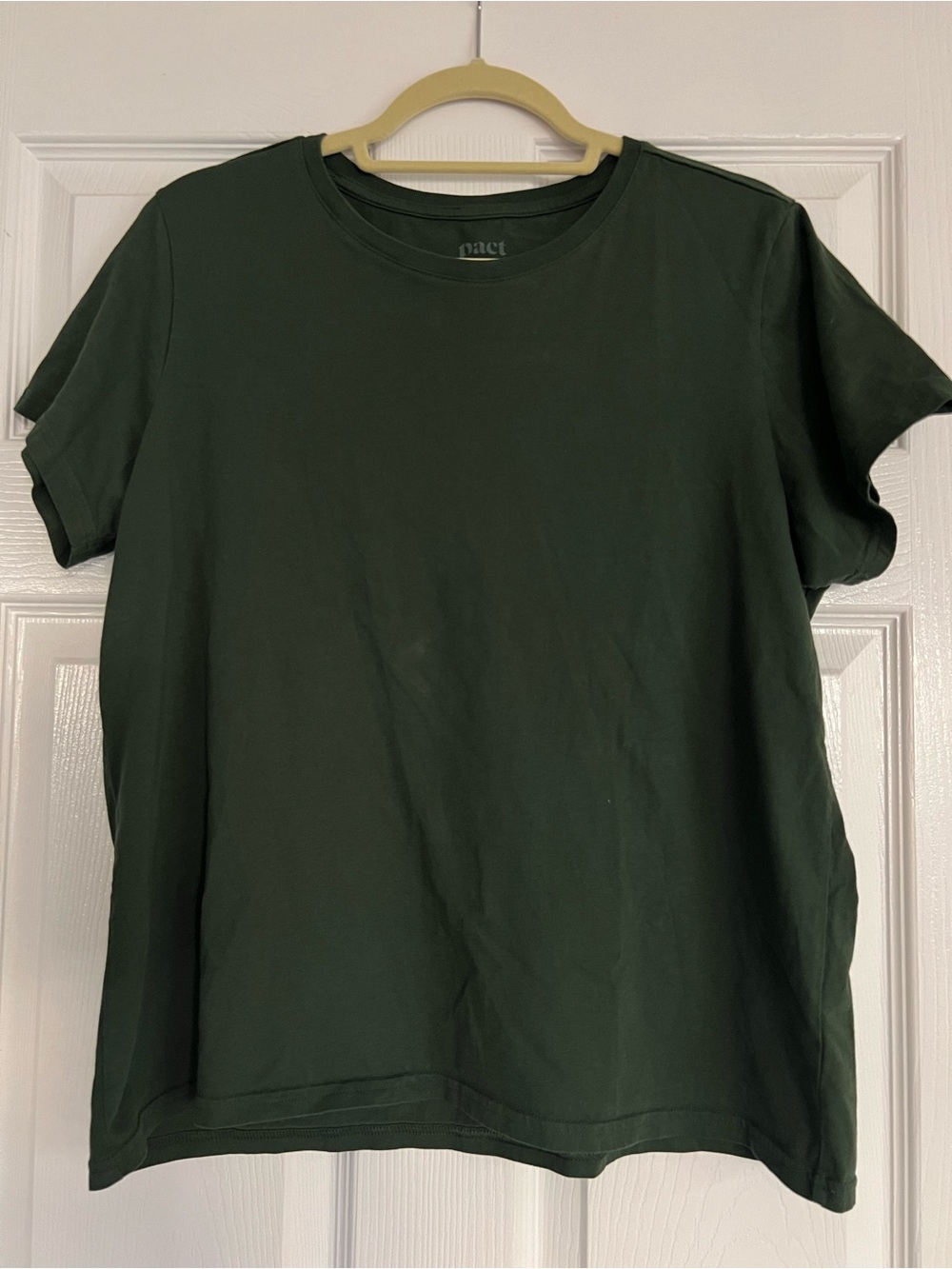 ‼️EUC: Pact Organic Dark Green Crew Neck Short Sleeve T-Shirt - XL